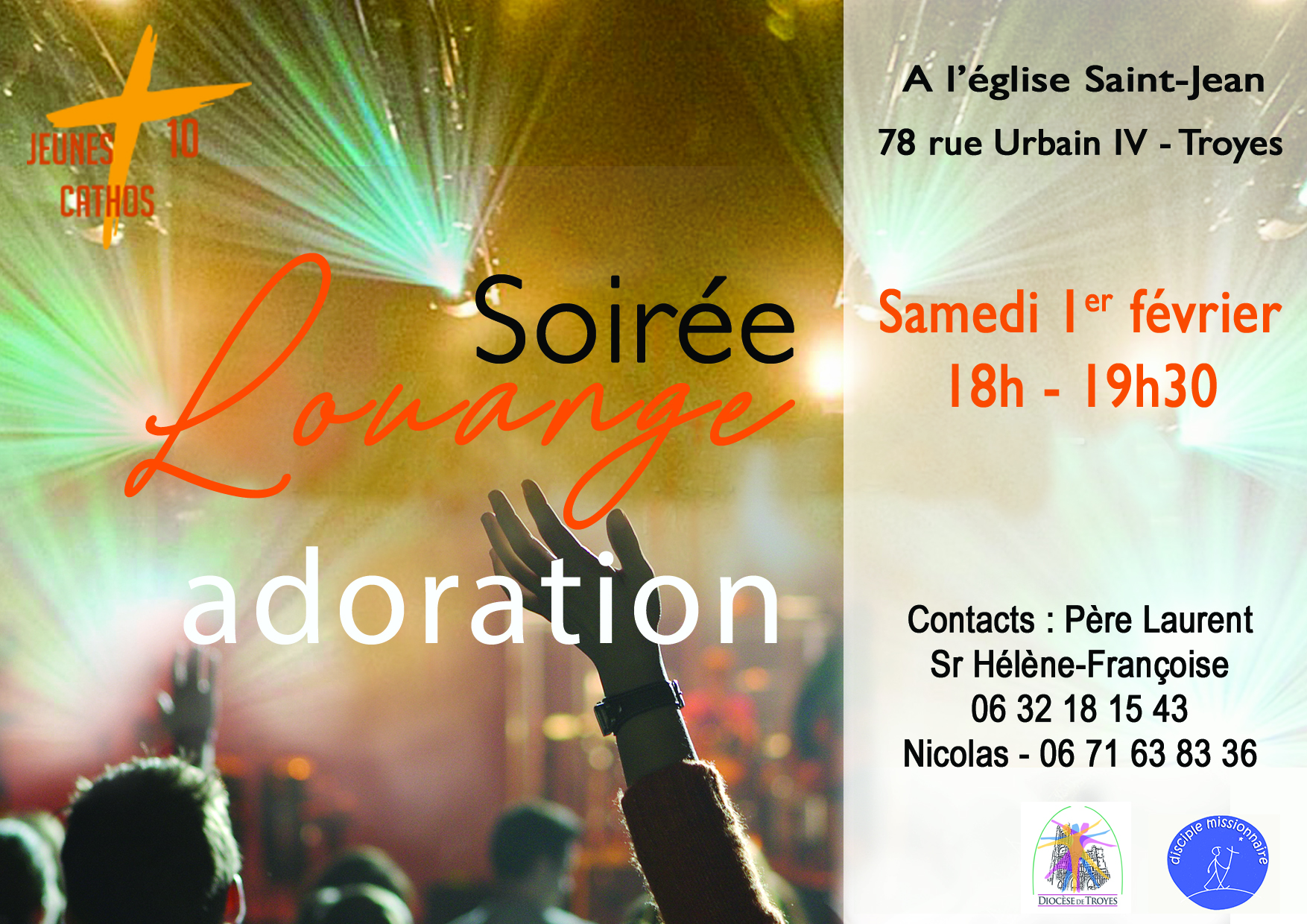 Soirée Louange Adoration du samedi 1er février 2020