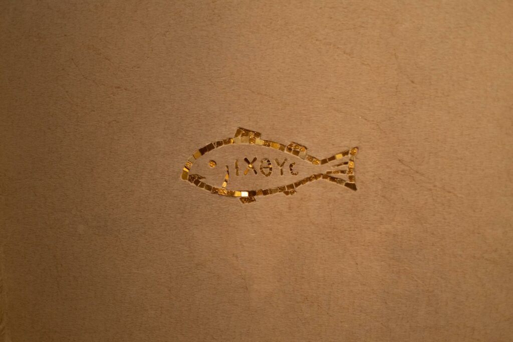 fish symbol on wall
